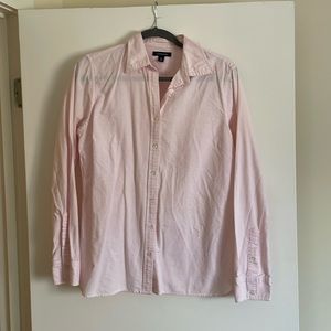 Pink and white stripe oxford